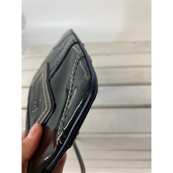 COACH SMALL NAVY PATTON LEATHER WRISTLET, WALLET - Picture 5 of 8